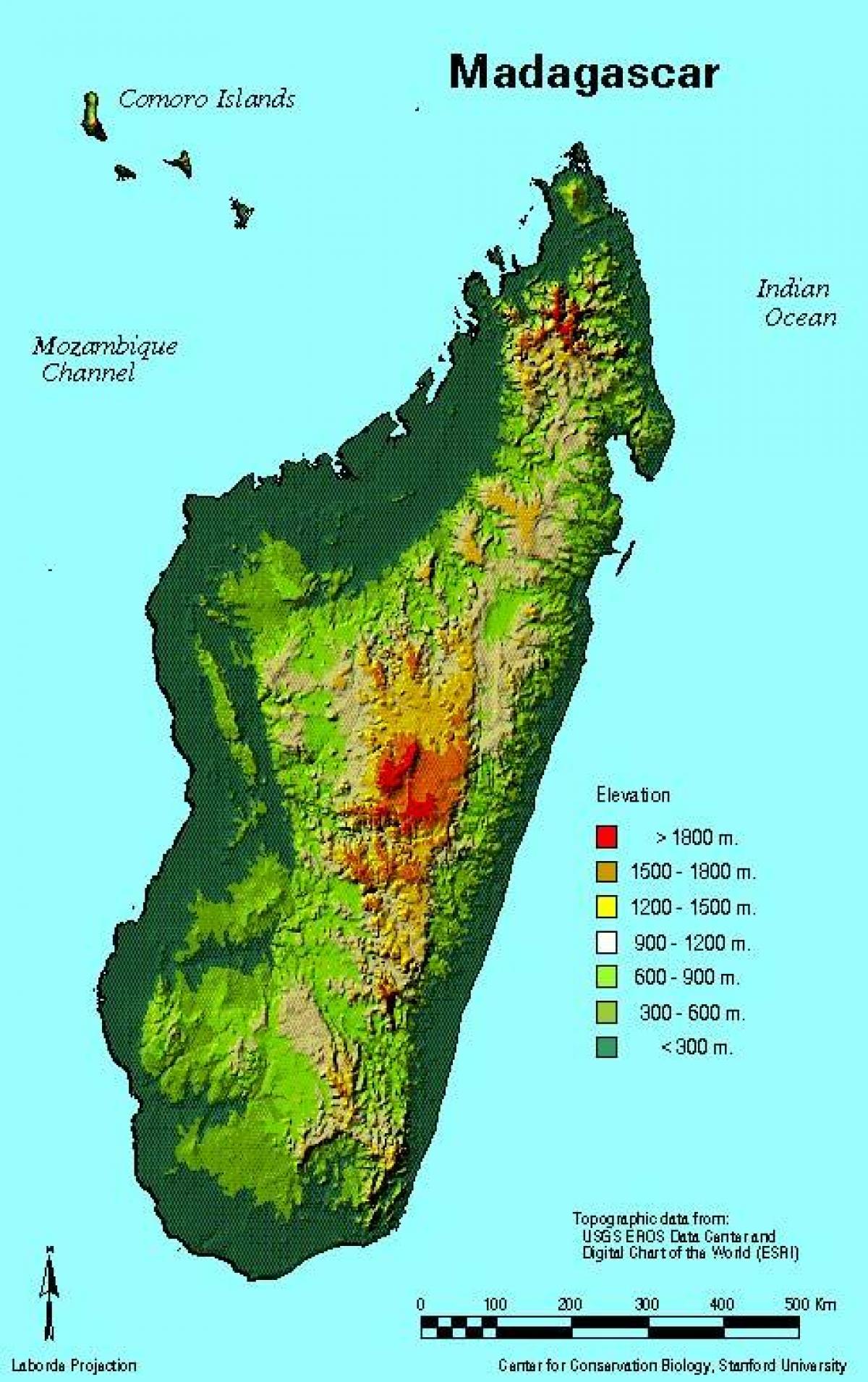 mapa Madagaskar geografia