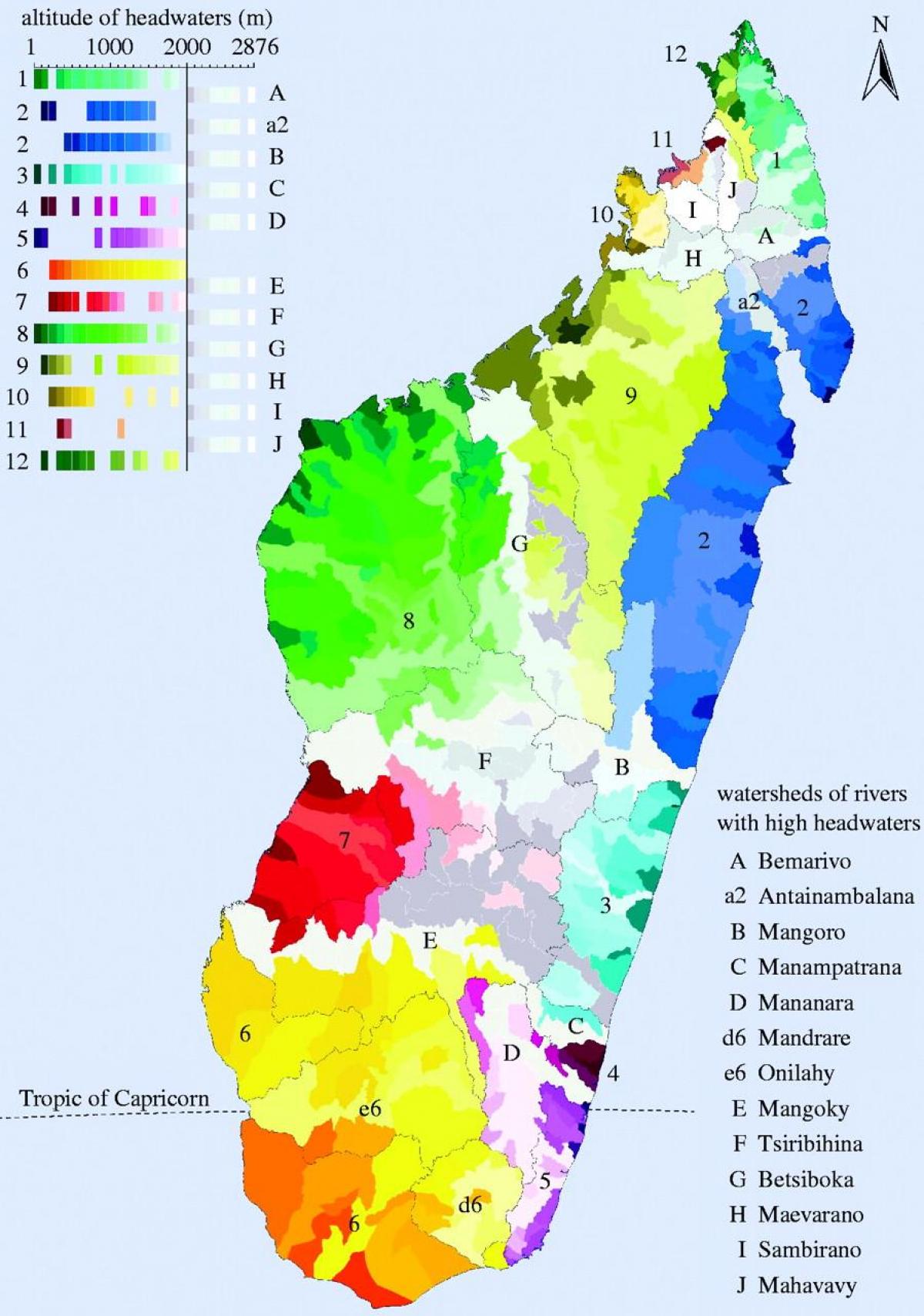 mapa Madagaskar klímy