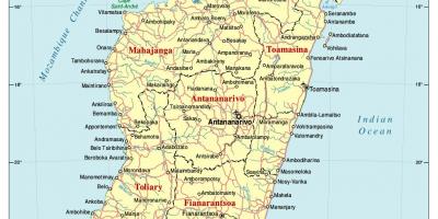 Mapa Madagaskar cesty