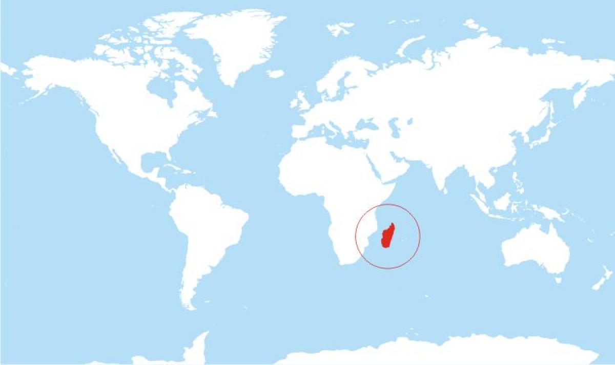 mapa Madagaskar miesto na svete