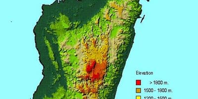 Mapa Madagaskar geografia