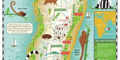 Mapa Madagaskar mapu pre deti