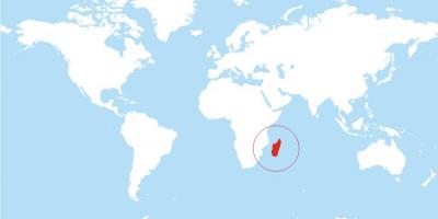 Mapa Madagaskar miesto na svete