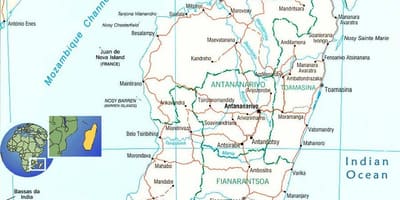 Mapa Madagaskar rieka